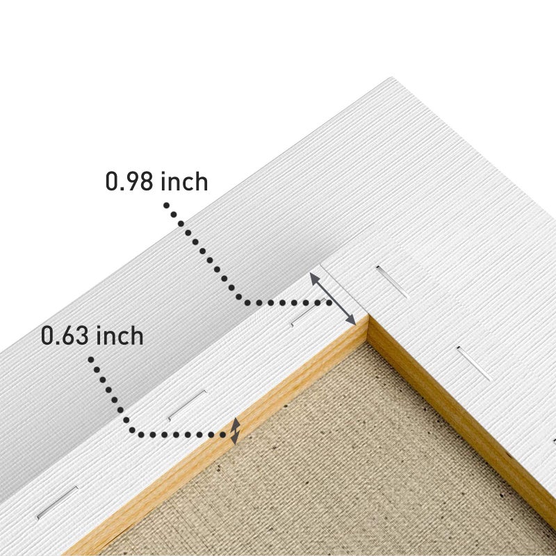 GOTIDEAL Stretched Canvases for Painting, 6x6"" Inch Set of 7, Primed White - 100% Cotton Blank Art Square Canvas Boards for Painting for Acrylic Pouring, Oil Paint Dry & Wet Art Media - Image 4